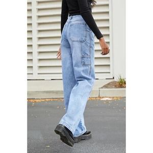 John Galt Light Wash Carpenter Utility Jeans Brandy Melville High Waist Small